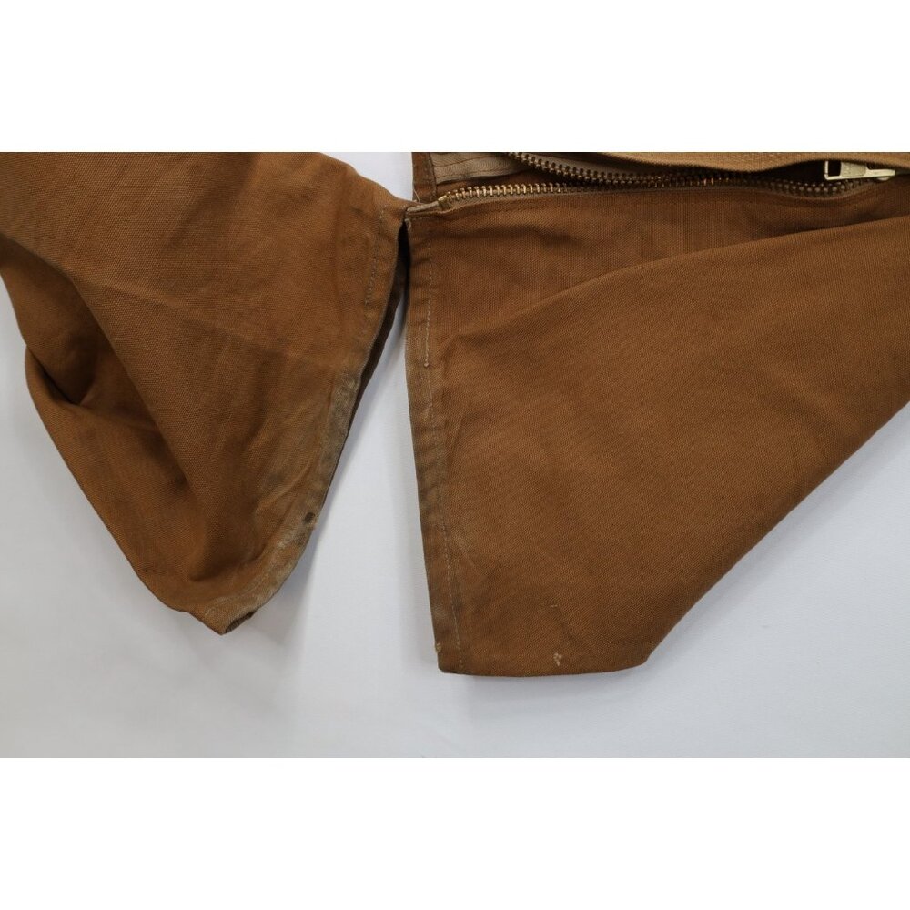 Vintage Y2K Carhartt Mens 50x30 Double Knee Canvas Wide Leg Pants Duck Brown USA - Picture 7 of 16